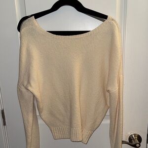 Express cream colored low back sweater